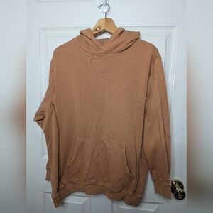 Aerie Womens Hoodie Orange Size Small Sweatshirt Pullover Distressed